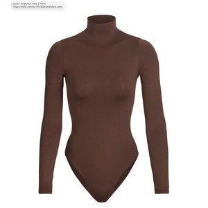 SKIMS ESSENTIAL MOCK NECK LONG SLEEVE BODYSUIT SM